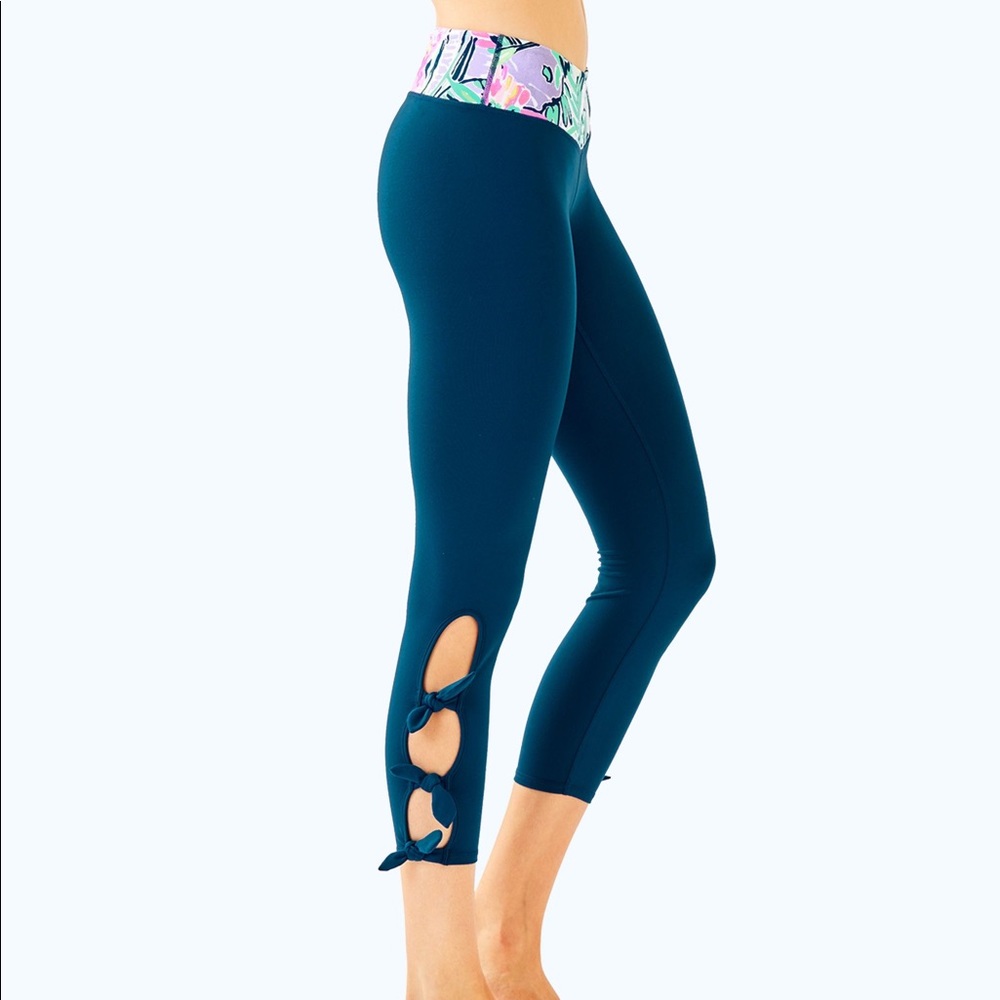 Lilly Pulitzer Leggings with Floral Waistband